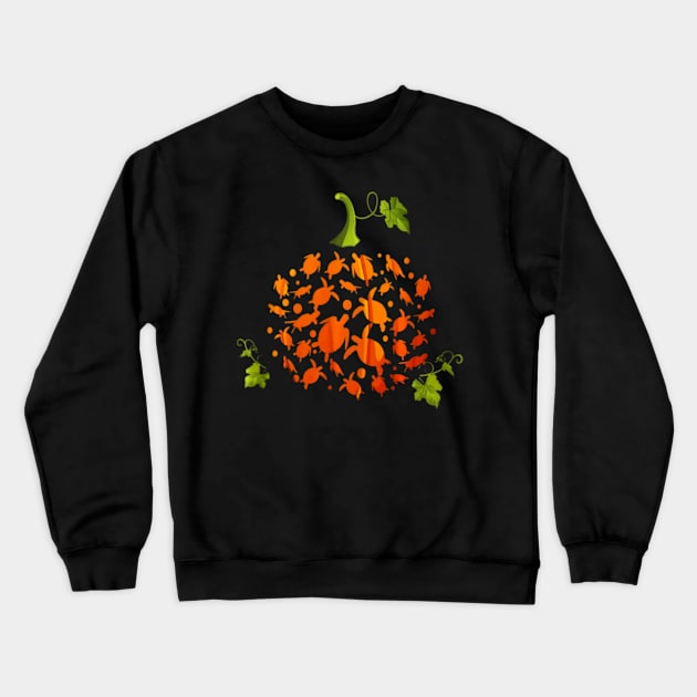 Cute Pumpkin Turtle Sea Crewneck Sweatshirt by Hound mom